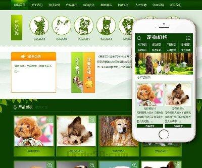织梦dedecms绿色宠物狗网站织梦模板(带手机端)