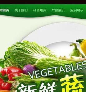 绿色农业水果白菜蔬菜类织梦模板(带手机端)+PC+移动端+利于SEO优化